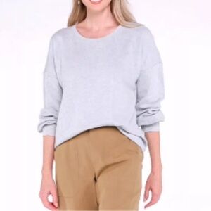 Cabi 6541 Wind Down Top Sweatshirt relaxed fit light sky blue sz XXS